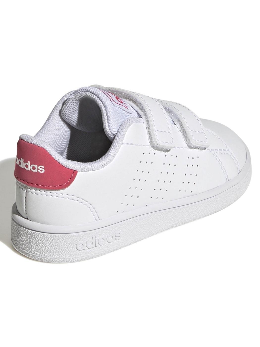 Zapatilla Adidas Advantage Blanco Rosa Bebe