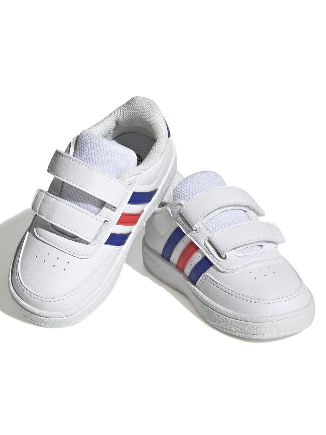 Zapatilla Adidas Breaknet Bco/Azul/Rojo Bebe