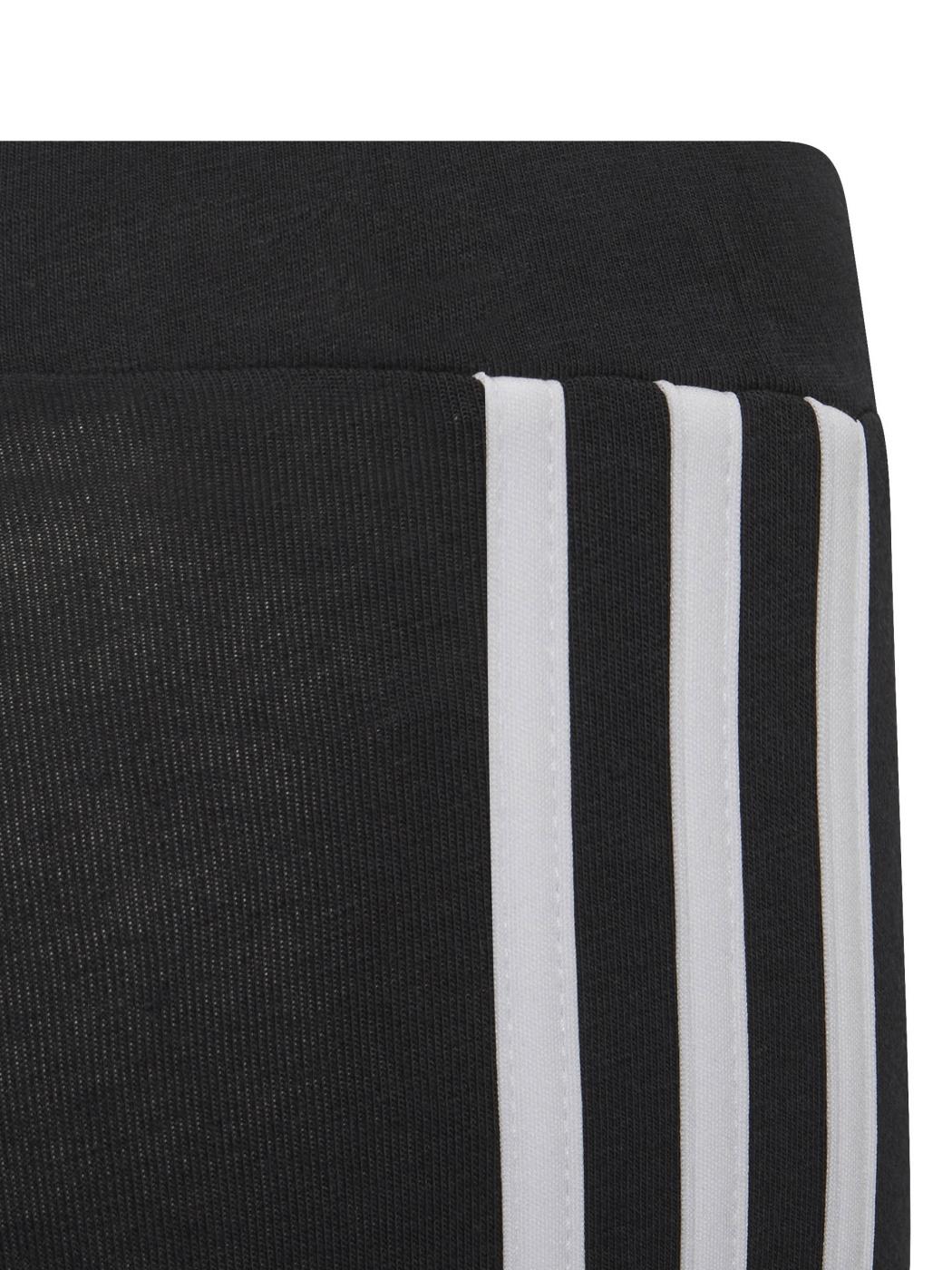 Malla Adidas Negra Rayas Blancas Niña