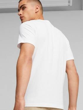 Camiseta Puma ESS Logo Bco/Plata Hombre