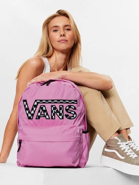 Mochila Vans Realm Flying Cuadros Fucsia