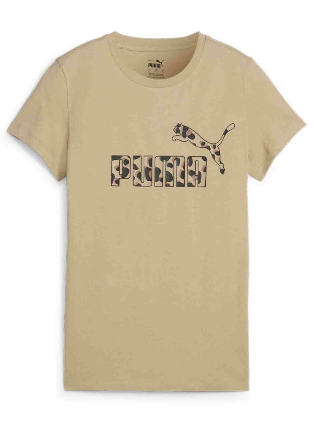 Camiseta Puma ESS Animal Marron Mujer