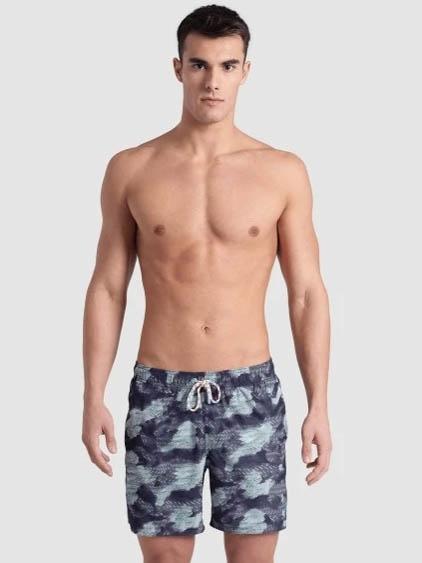 Bañador Arena Allover Asphalt Negro Verdes M