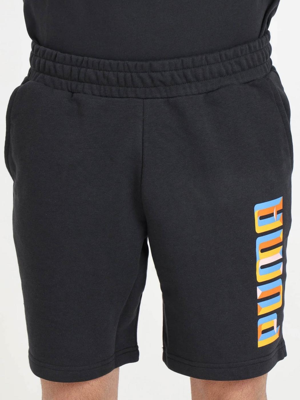 Pantalon Corto Puma Daily M Negro/Naranja