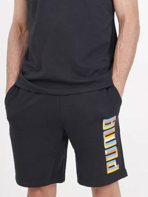 Pantalon Corto Puma Daily M Negro/Naranja