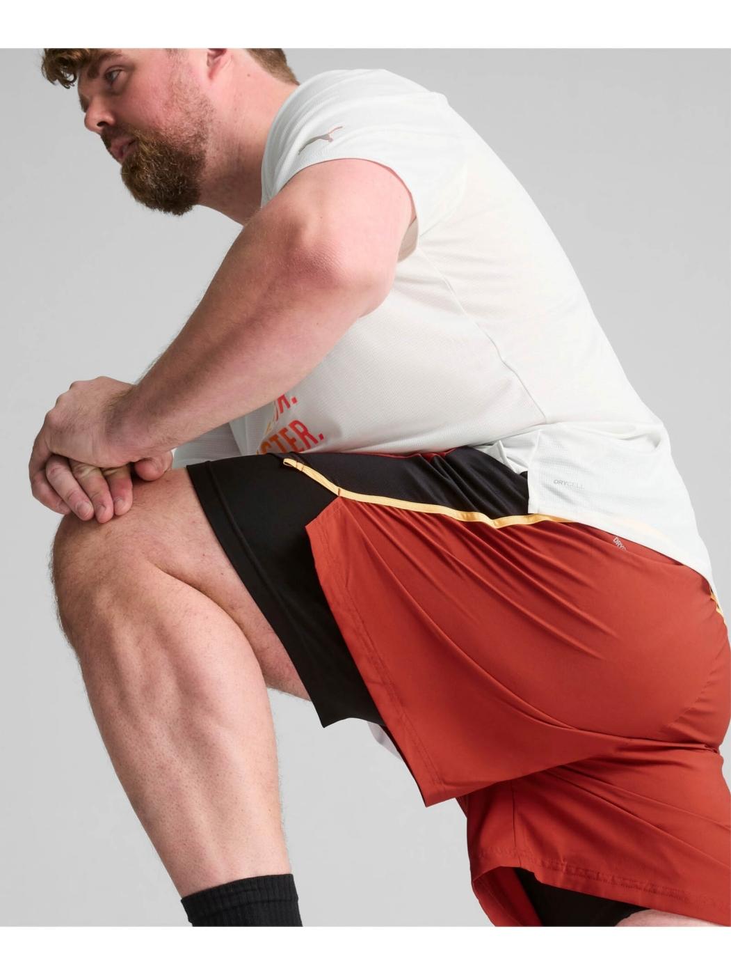 Pantalon Corto Puma Run Fav Velocity Marron M