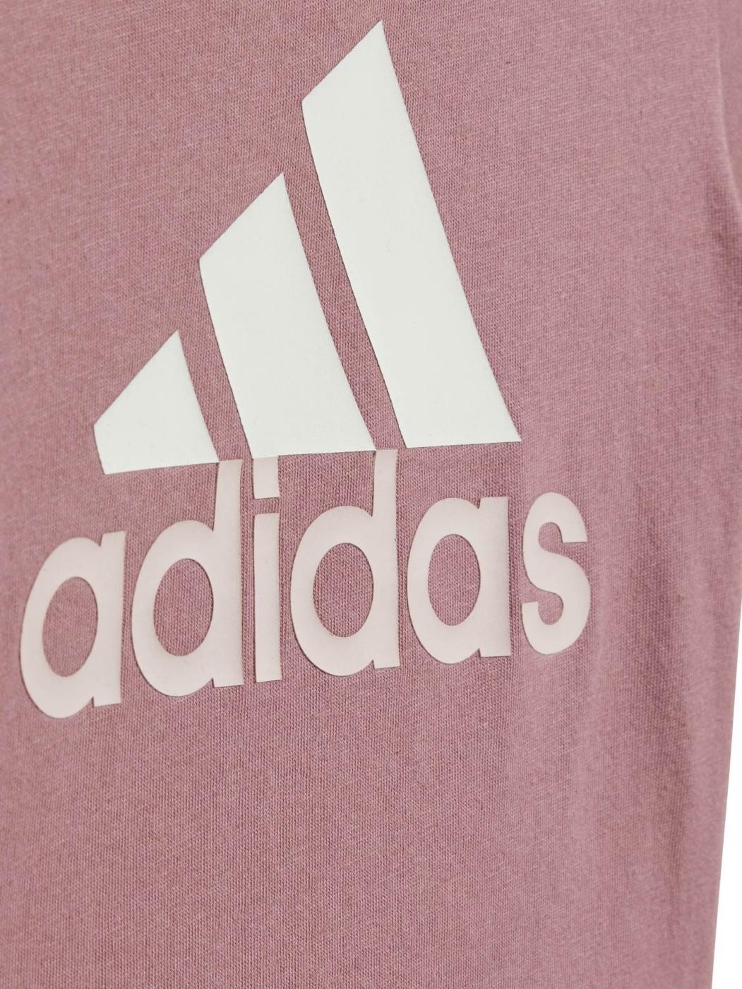 Conjunto Corto Adidas Bos Rosa/Gris Bebe