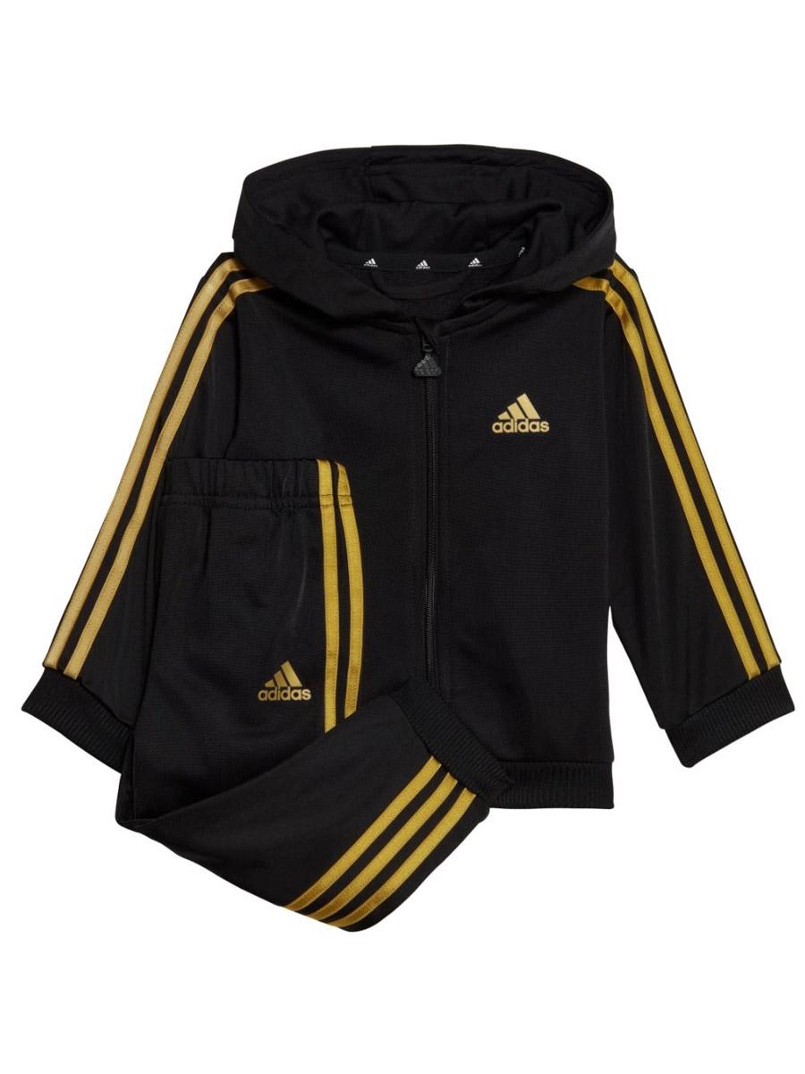 Chandal Adidas 3S Shiny Negro/Oro Bebe