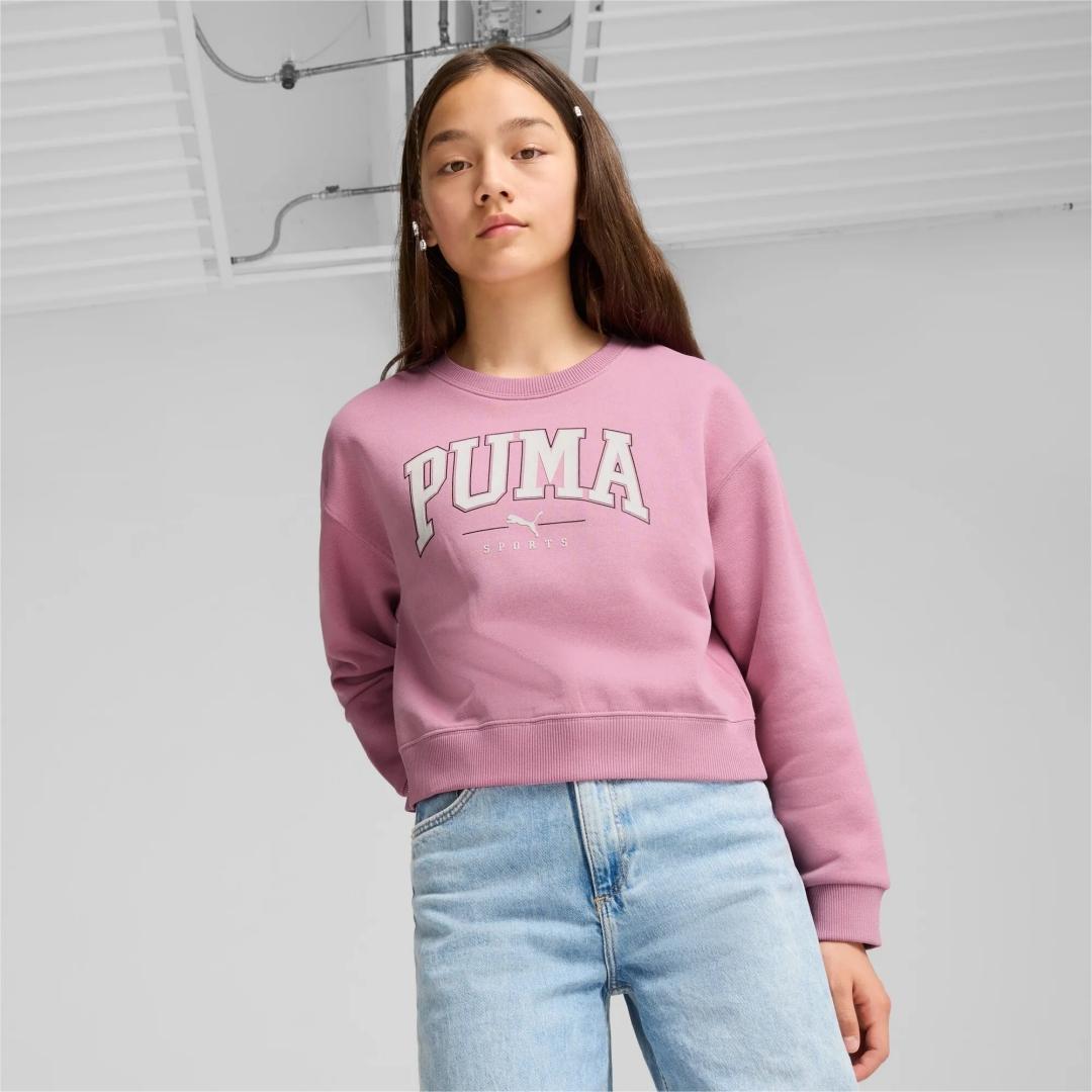 Sudadera Puma Squad Crew Rosa Jr
