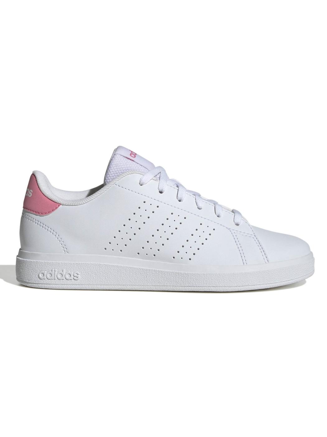 Zapatilla Adidas Advantage Blanco/Rosa Jr