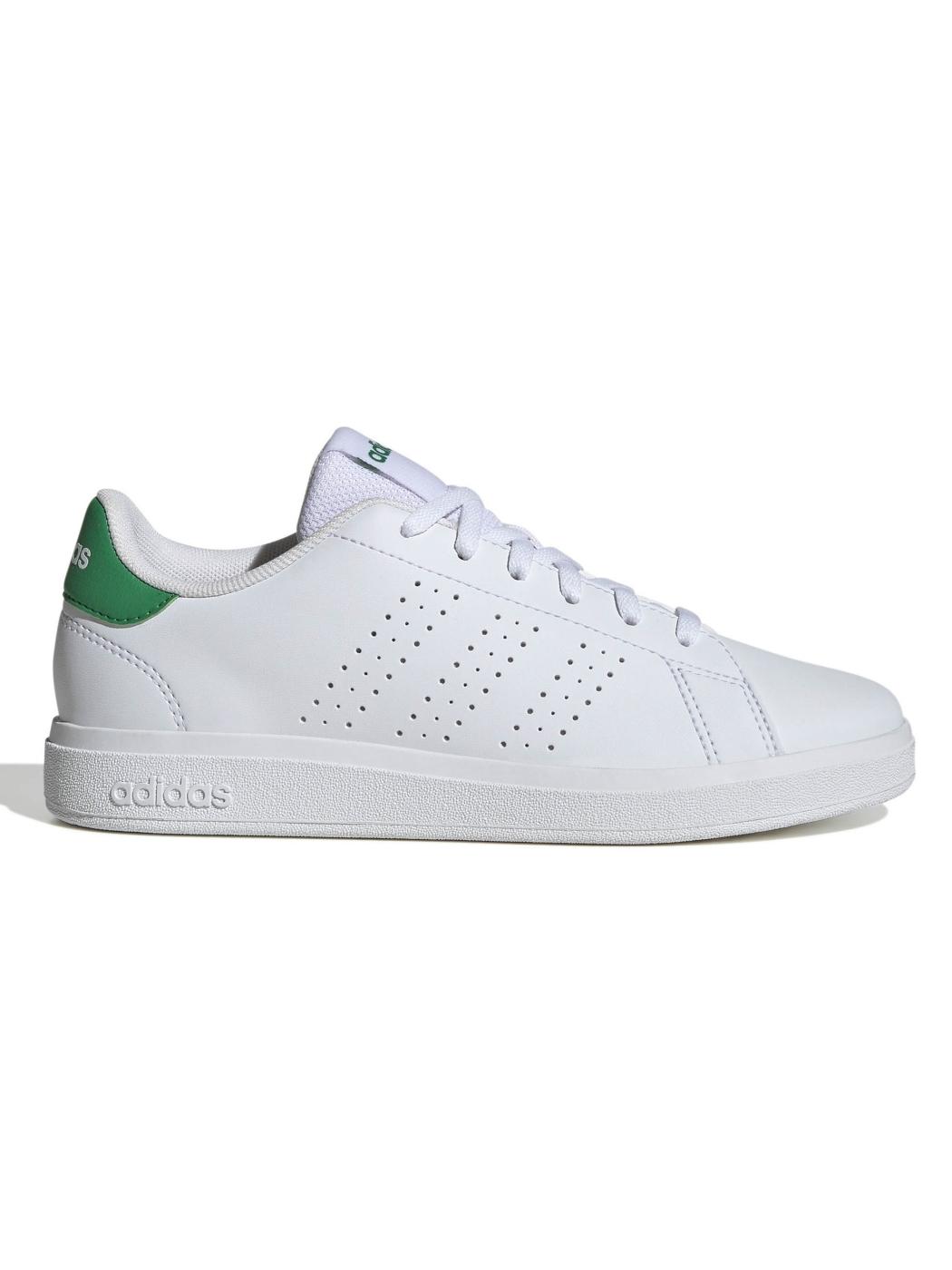 Zapatilla Adidas Advantage Blanco Verde Jr