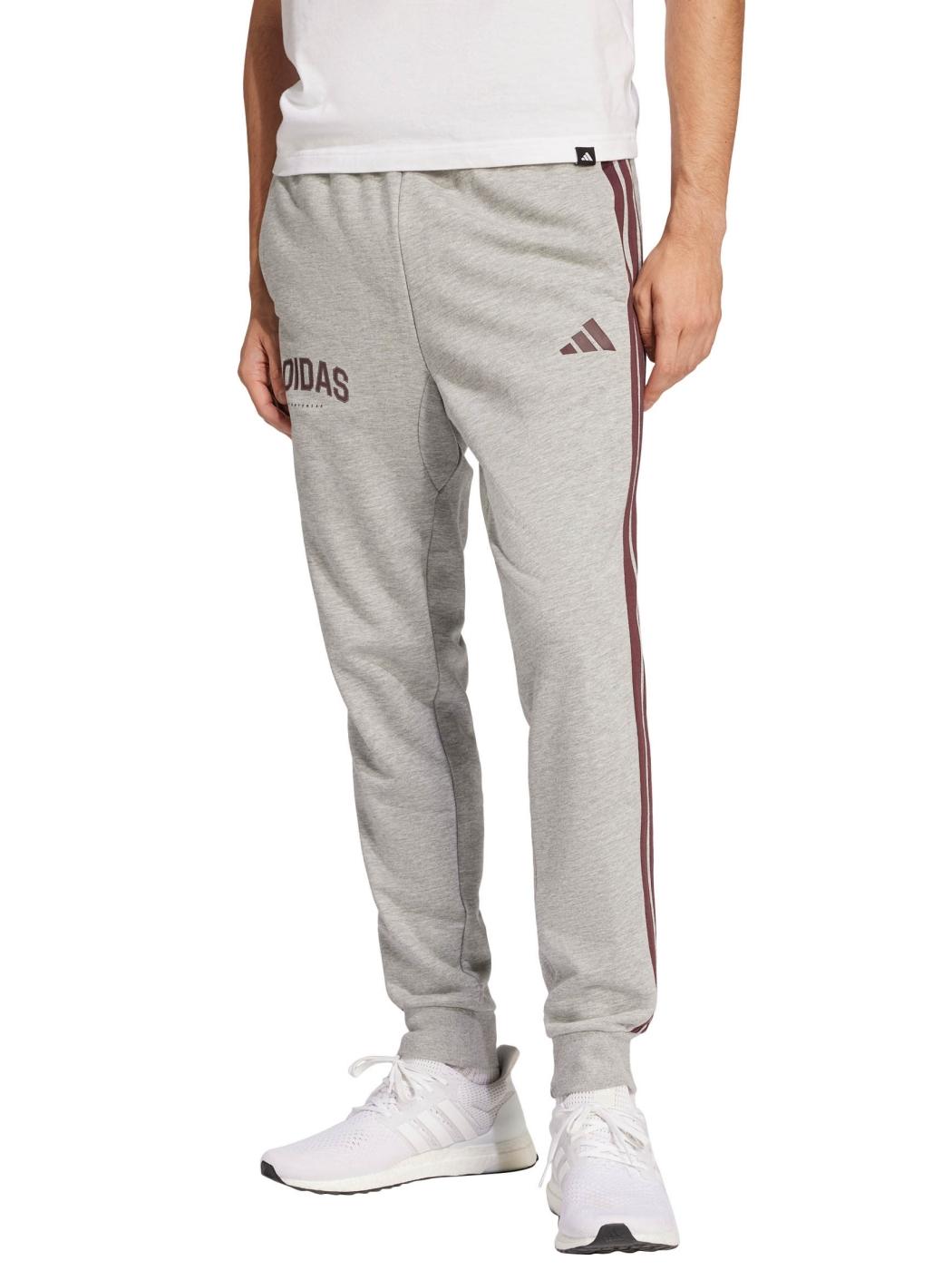 Pantalon Adidas 3Bandas M Gris/Granate