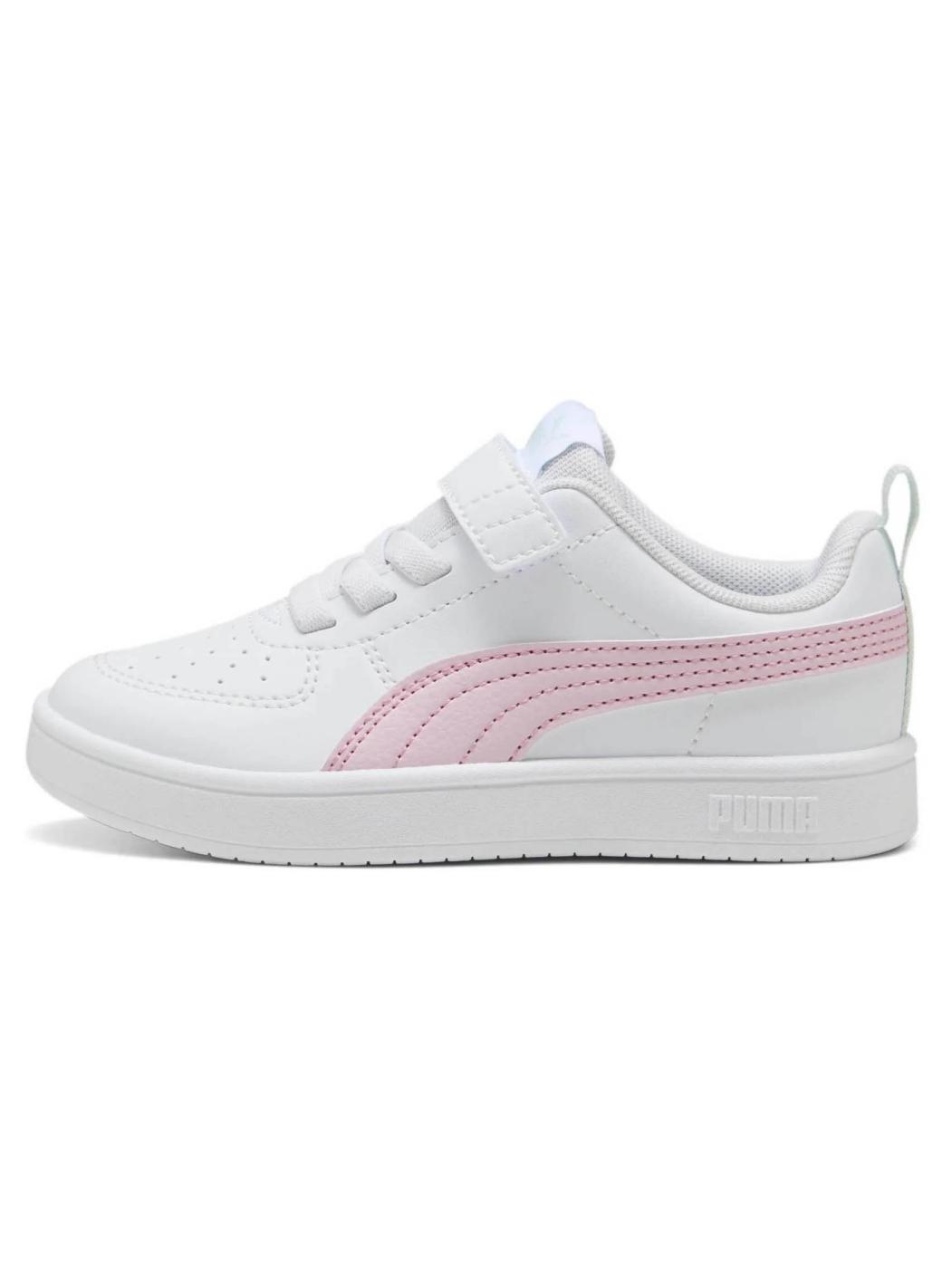 Zapatilla Puma Rickie Blanco Rosa Verde Jr