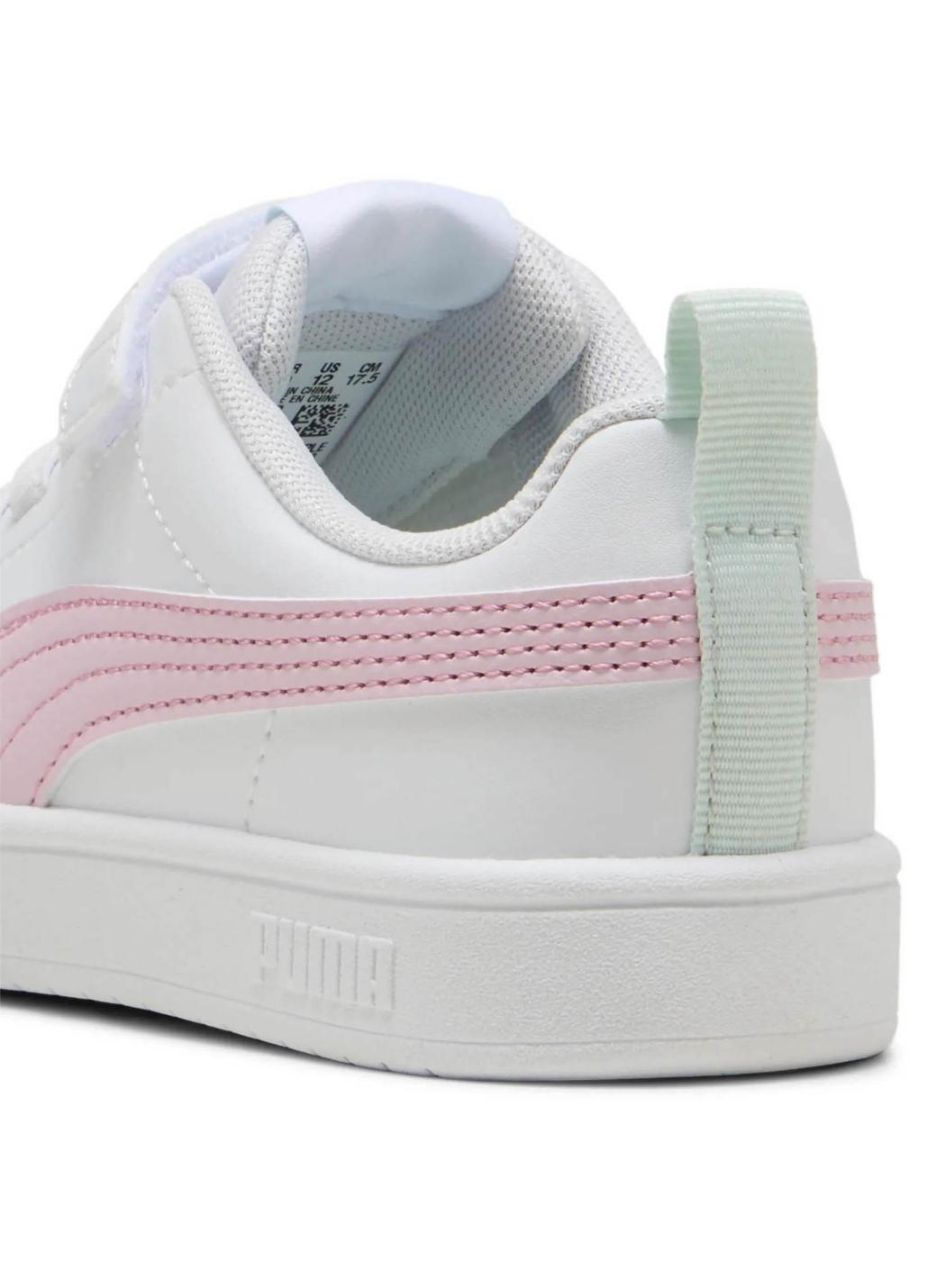 Zapatilla Puma Rickie Blanco Rosa Verde Jr