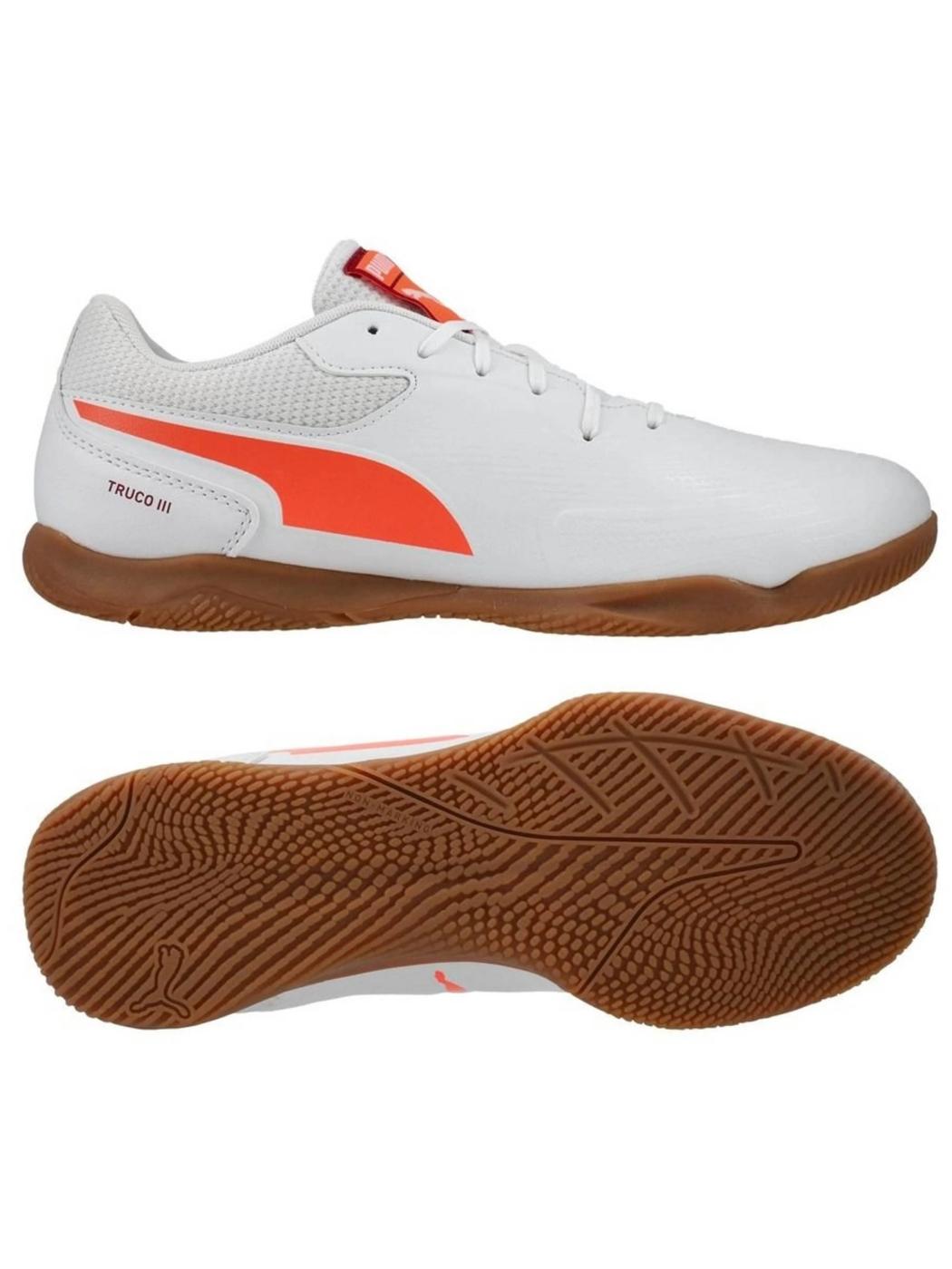 Bota Puma Futbol Sala Truco III Blanco Naranja M