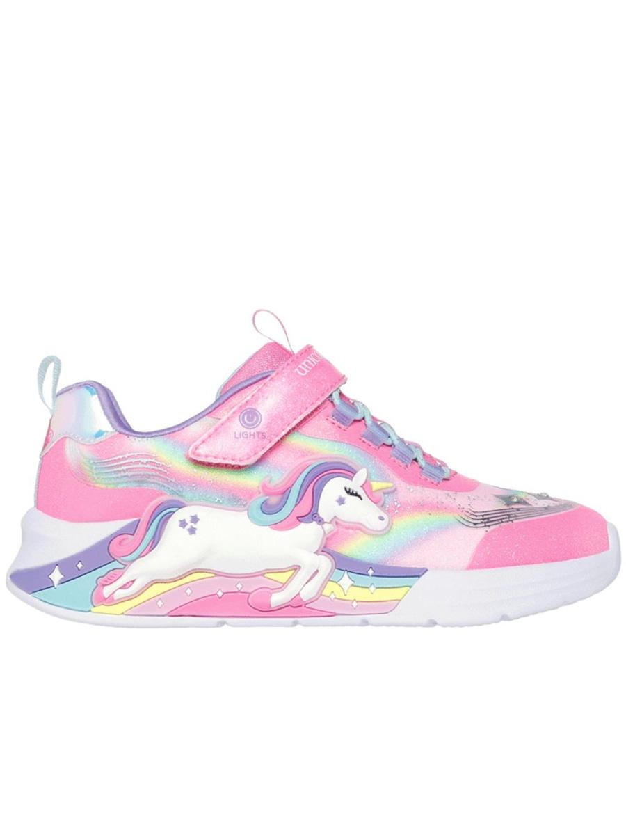 Zapatilla Skechers S-Lights Unicorn Rosa Jr