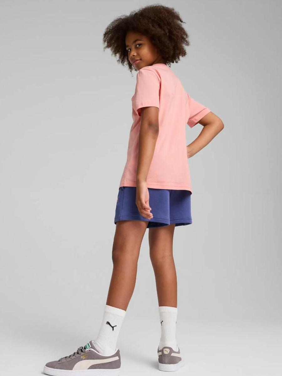 Conjunto Corto Puma Ess Salmon/Azul Jr