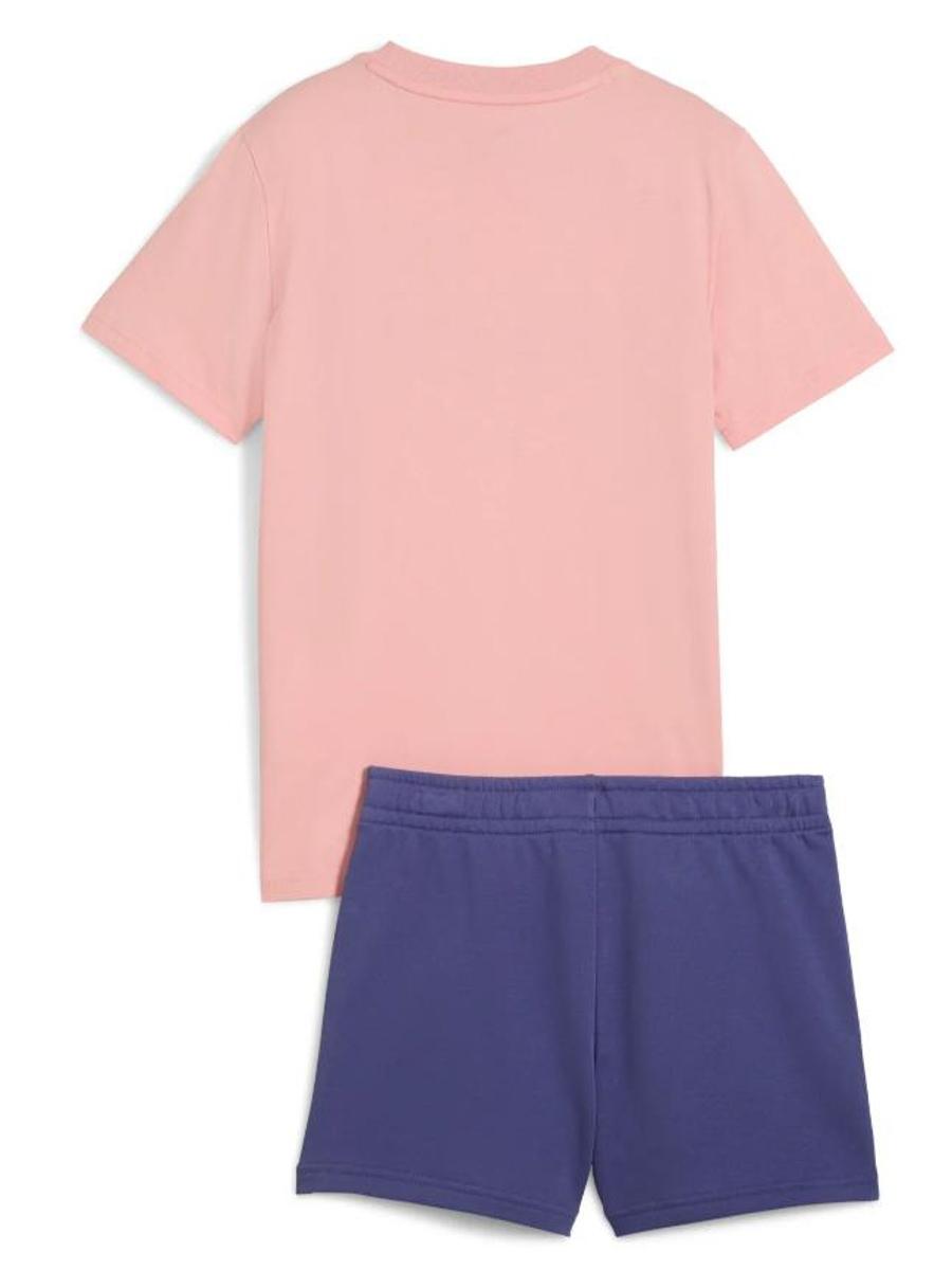 Conjunto Corto Puma Ess Salmon/Azul Jr