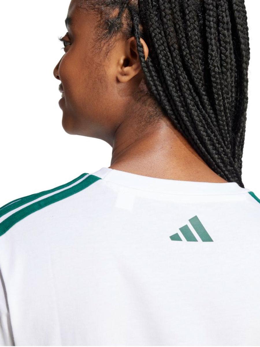 Camiseta Adidas 3S Soft W Blanco/Verde