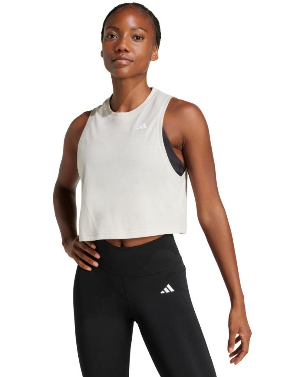 Camiseta Tiras Adidas W Beige