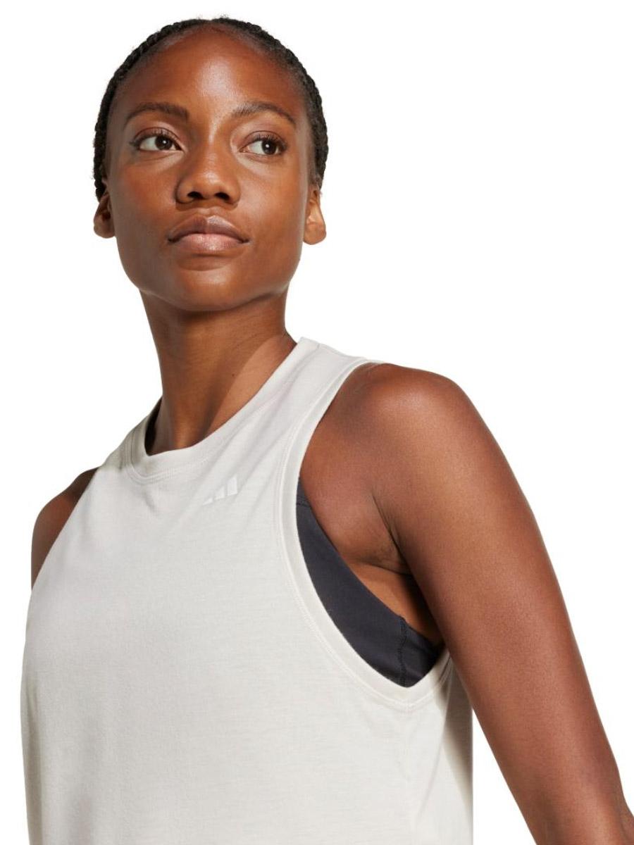 Camiseta Tiras Adidas W Beige