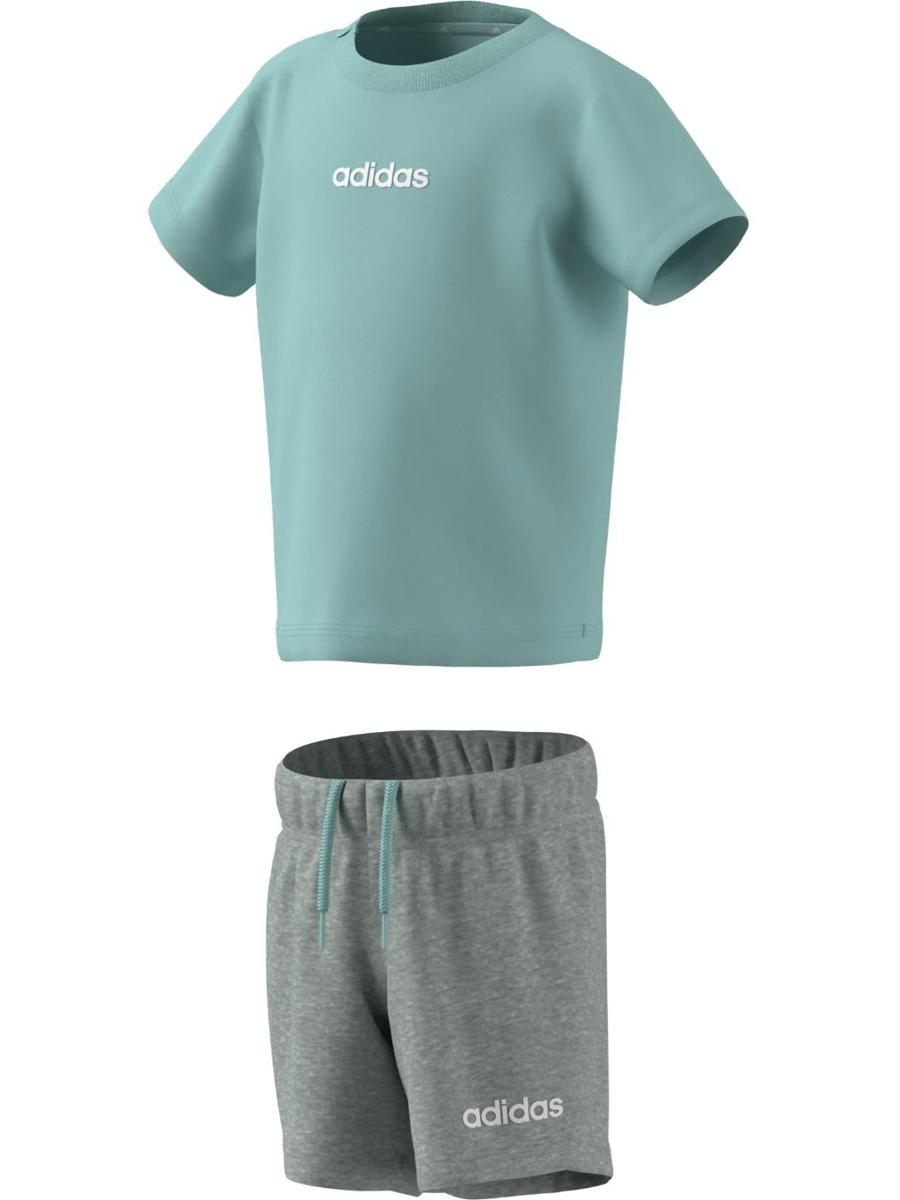 Conjunto Adidas Verde Gris Bebe