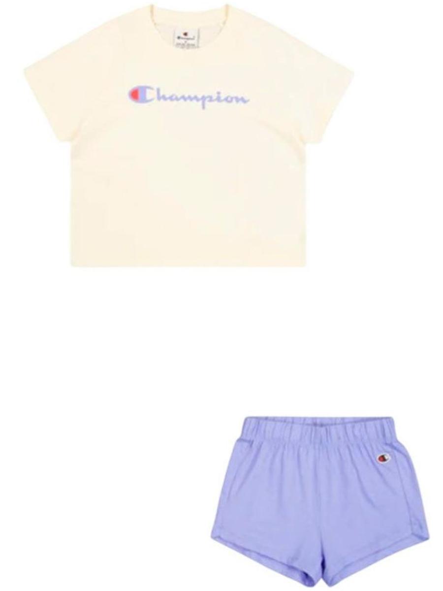 Conjunto Corto Champion Beige/Malva Jr
