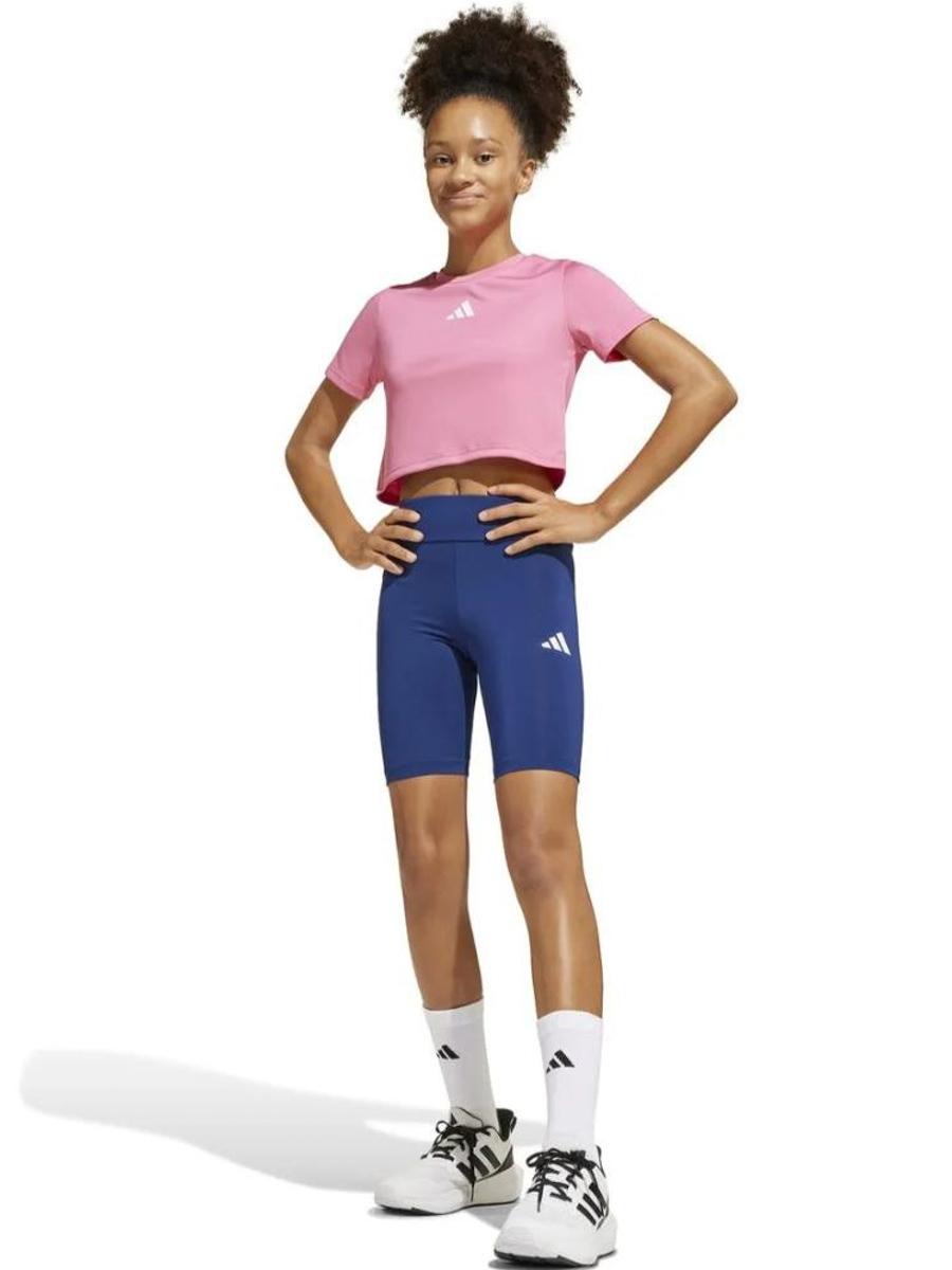 Conjunto Corto Adidas Cropped Rosa Marino Jr