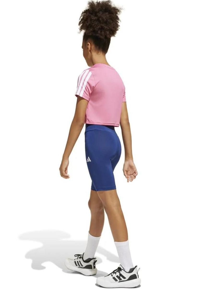 Conjunto Corto Adidas Cropped Rosa Marino Jr