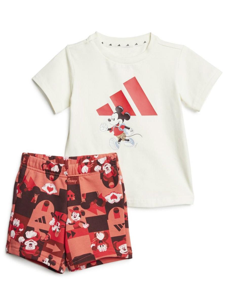 Conjunto Corto Adidas Mickey Mouse Rojo Bebe