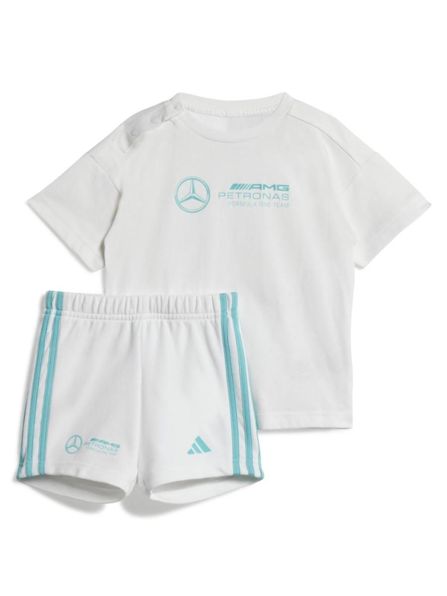 Conjunto Corto Adidas Motorsport Blanco Bebe