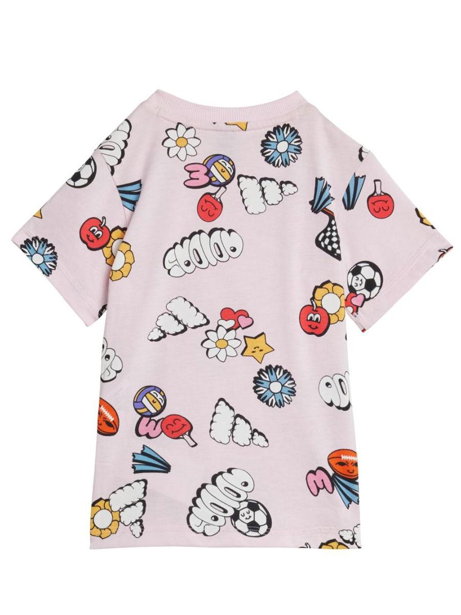 Conjunto Corto Adidas Fun Aop Rosa Bebe