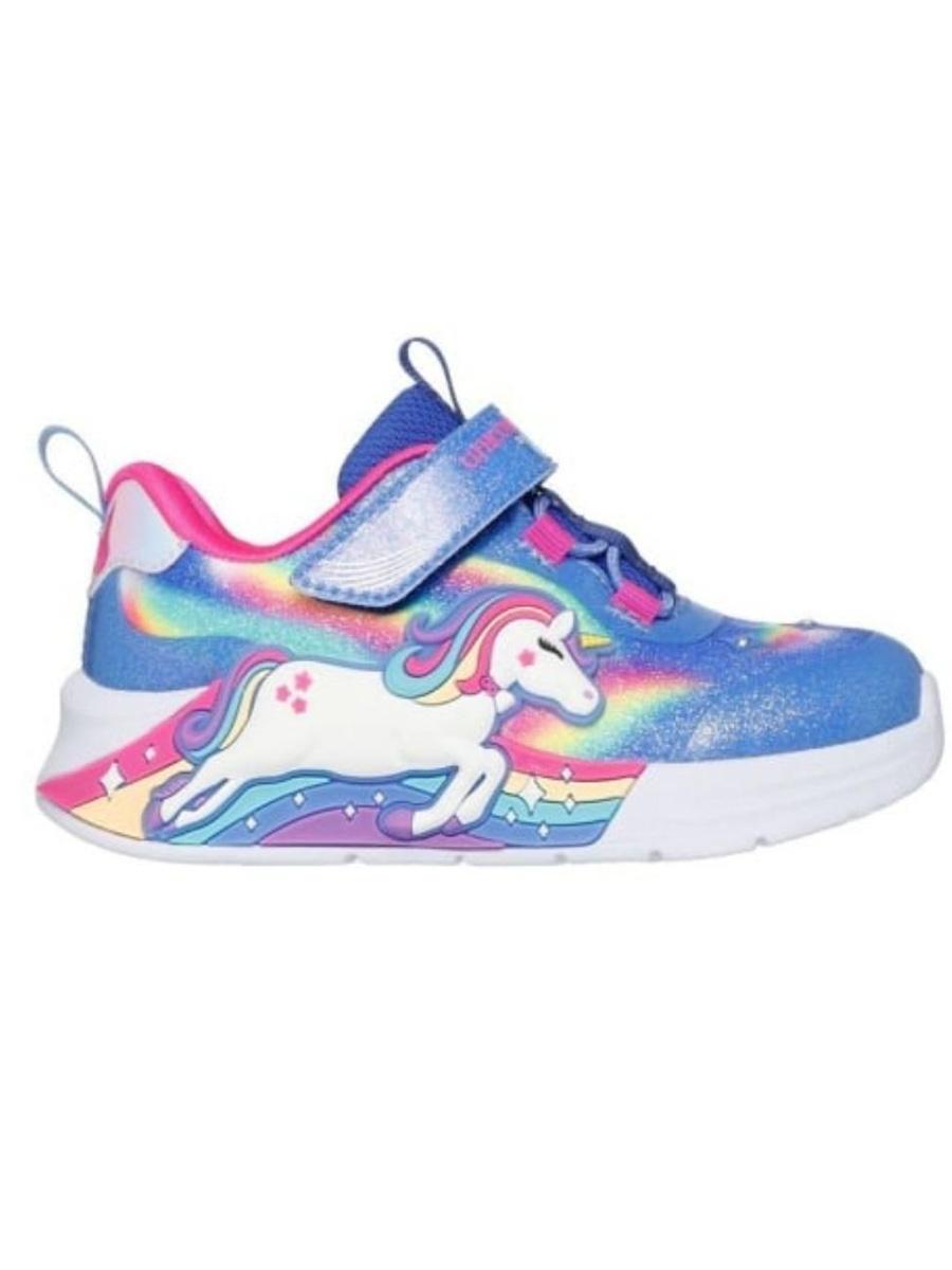 Zapatilla Skechers S-Lights Unicorn Azul Bebe