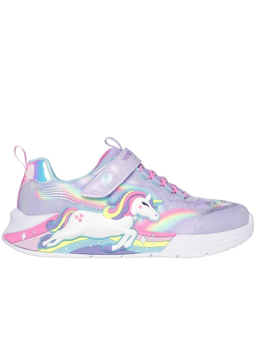 Zapatilla Skechers S-Lights Unicorn Lila Jr