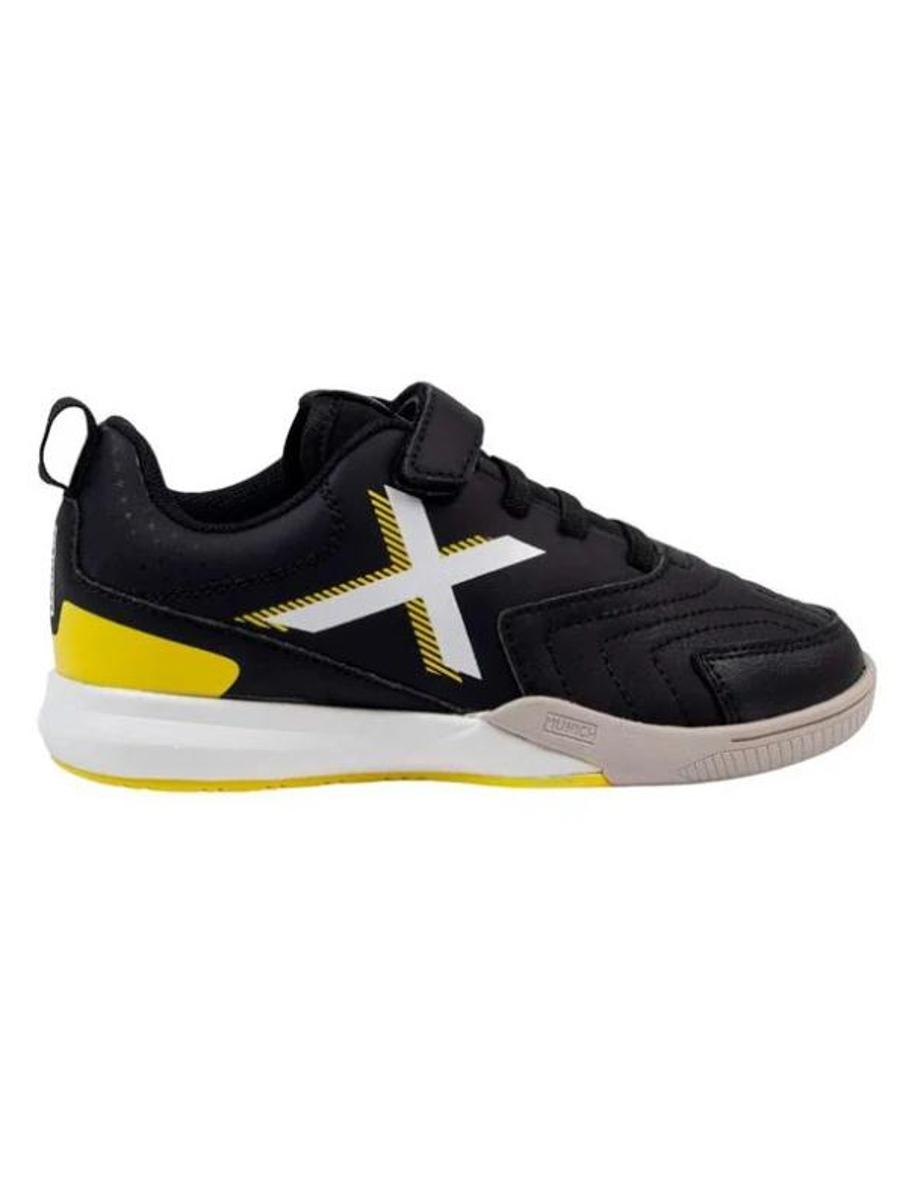Zapatilla Munich Rondito 13 Negro/Amarillo Jr
