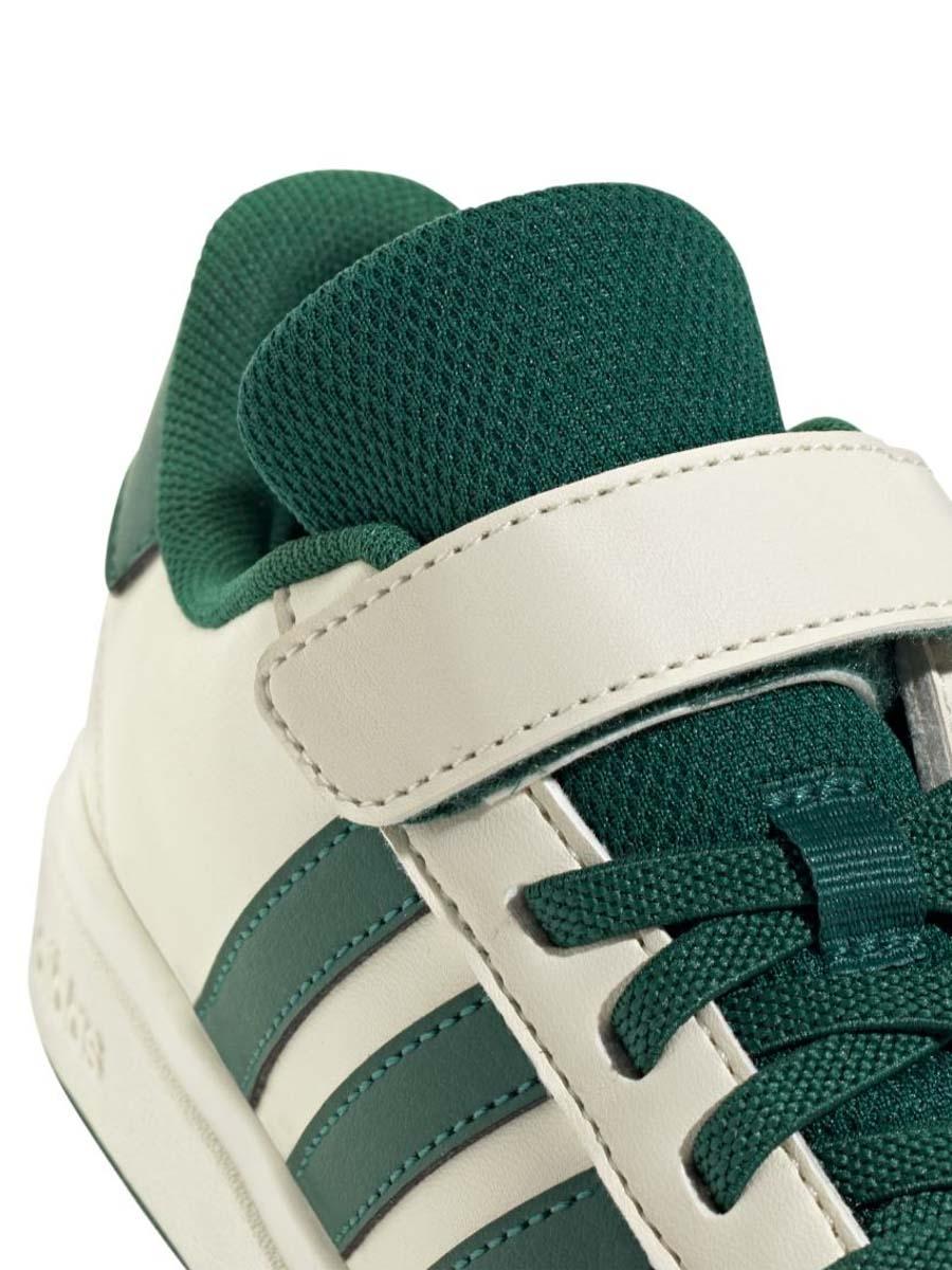 Zapatilla Adidas Grand Court Beige/Verde Jr