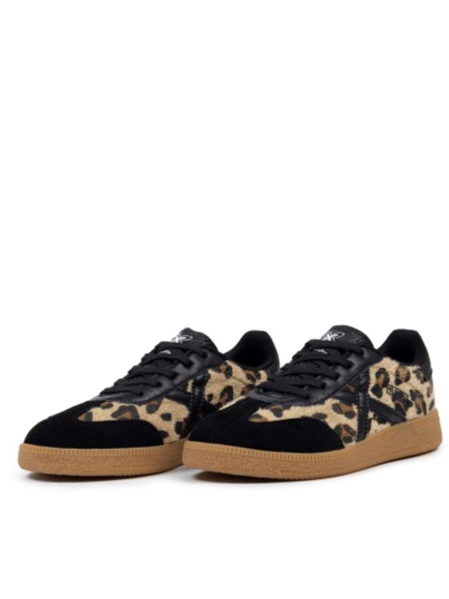 Zapatilla Munich Mini Barru Negro Leopardo W