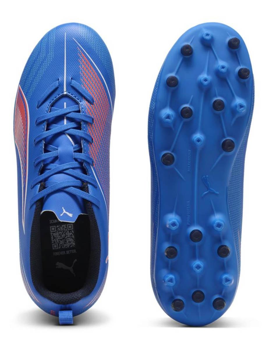 Bota Futbol Puma Ultra 6 Play Azul Jr