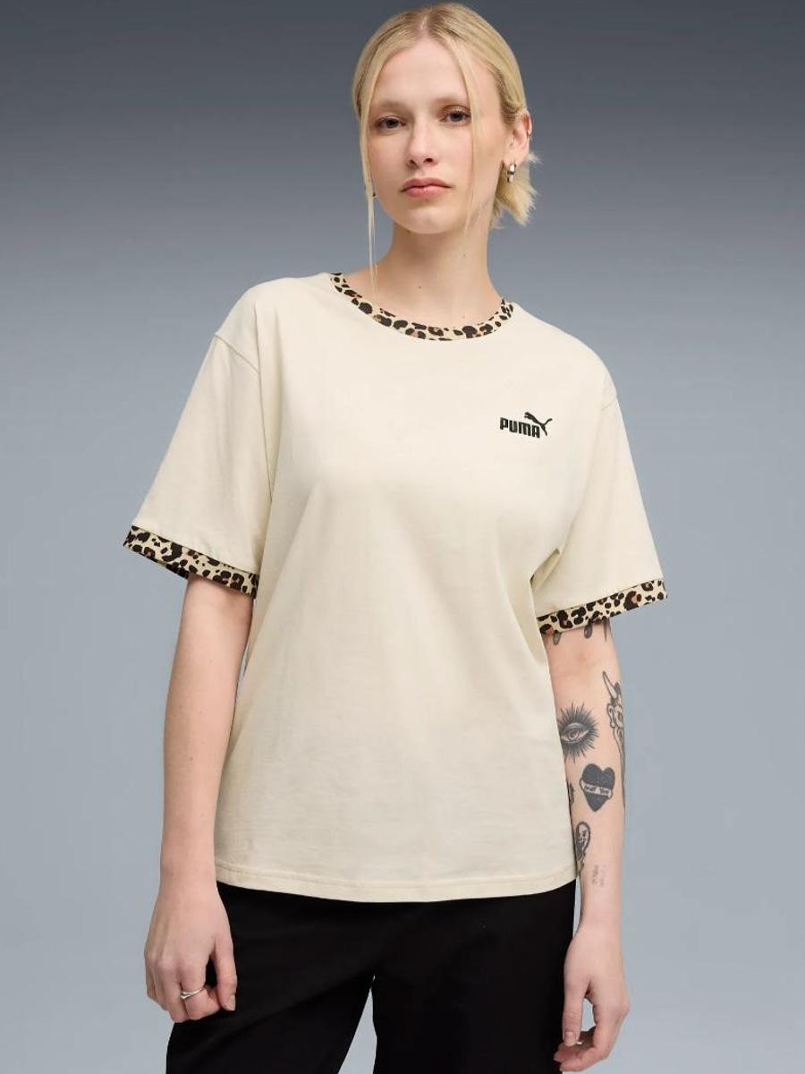 Camiseta Puma Ess Animal W Beige