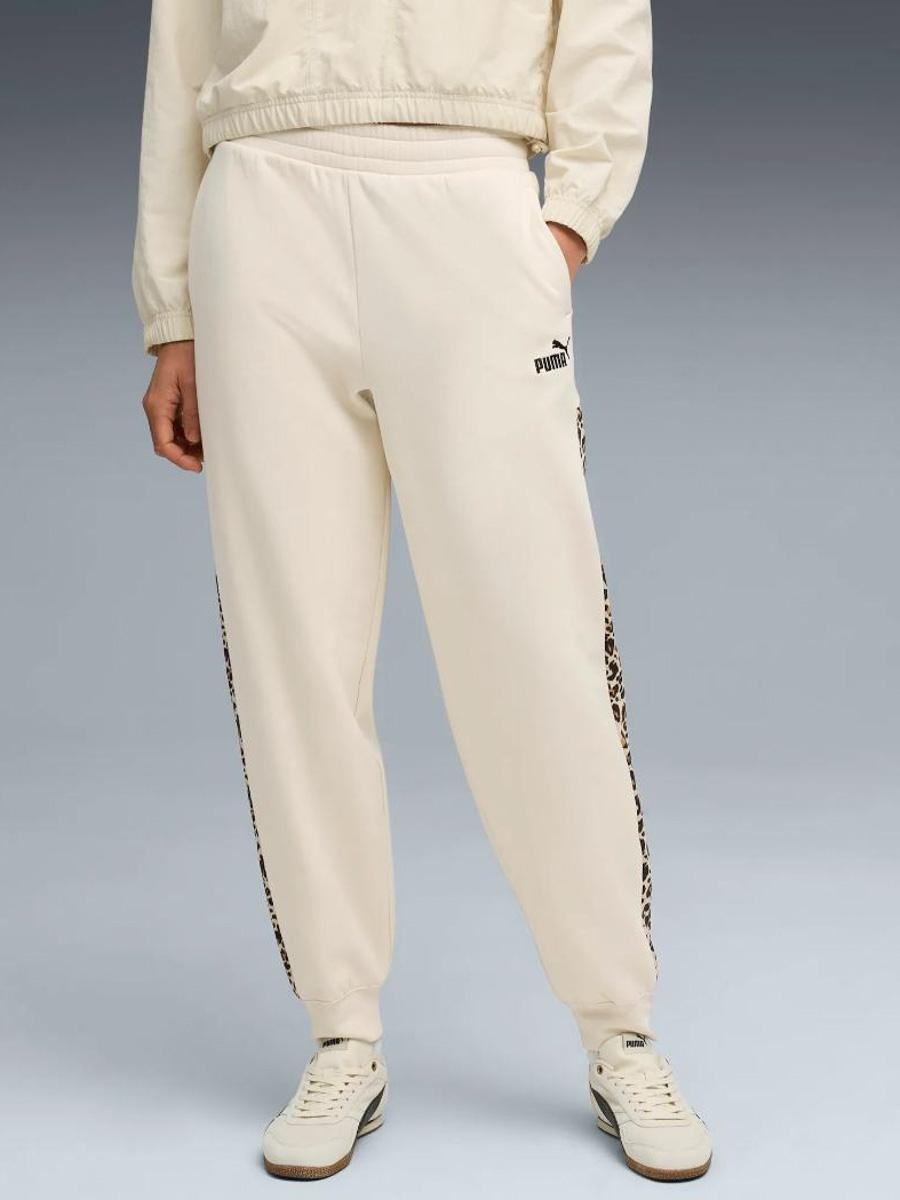 Pantalon Puma Essentials Graphic Beige Leopar W