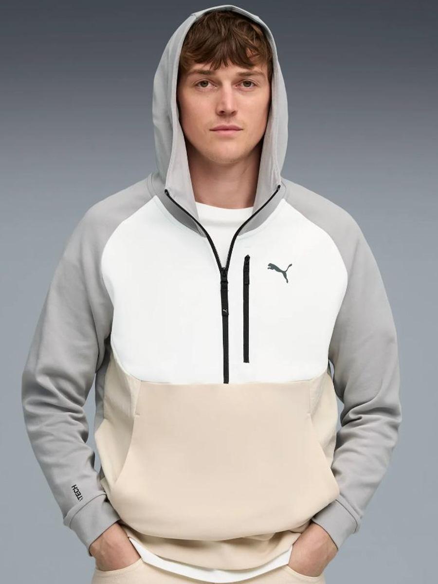 Sudadera Puma Tech Blanco Beige Gris M