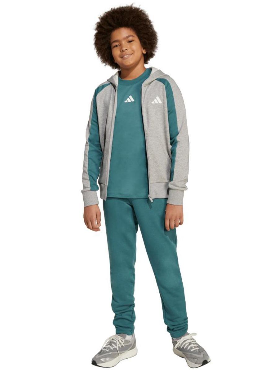 Chandal Adidas Gris Verde Jr