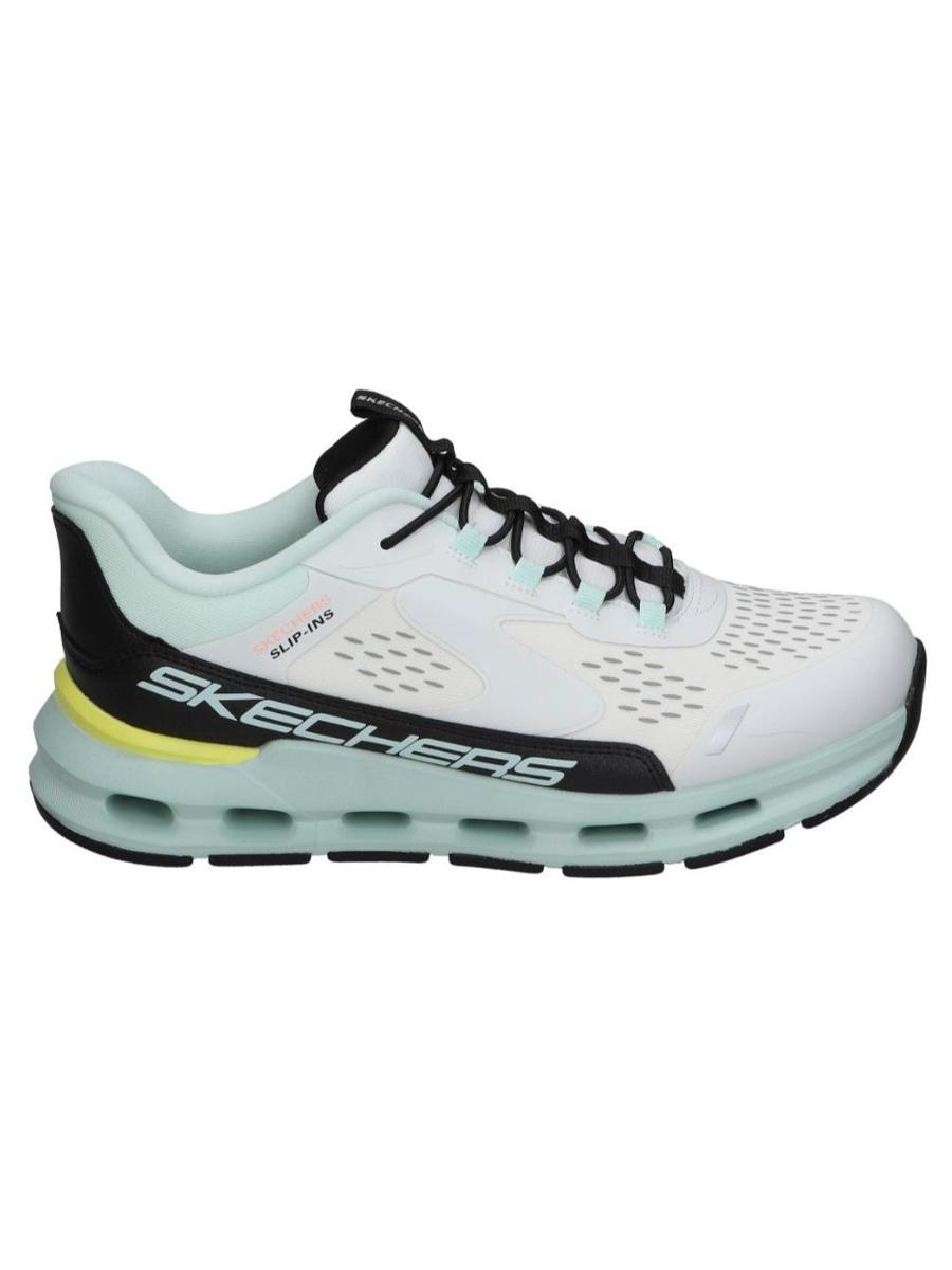 Zapatilla Skechers Glide Step Blanco/Verde Jr