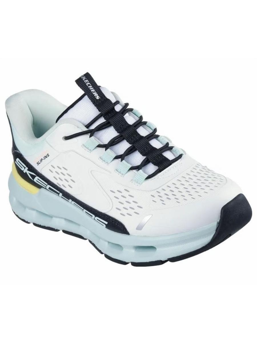 Zapatilla Skechers Glide Step Blanco/Verde Jr