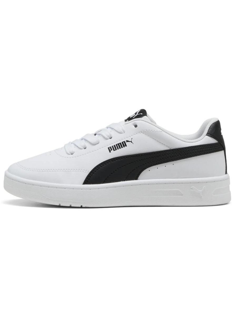 Zapatilla Puma Court Classic Clean Bco/Negro Jr