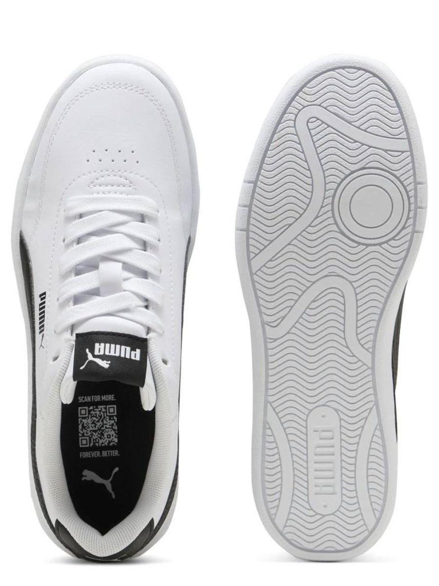 Zapatilla Puma Court Classic Clean Bco/Negro Jr