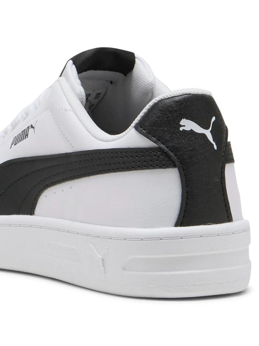 Zapatilla Puma Court Classic Clean Bco/Negro Jr