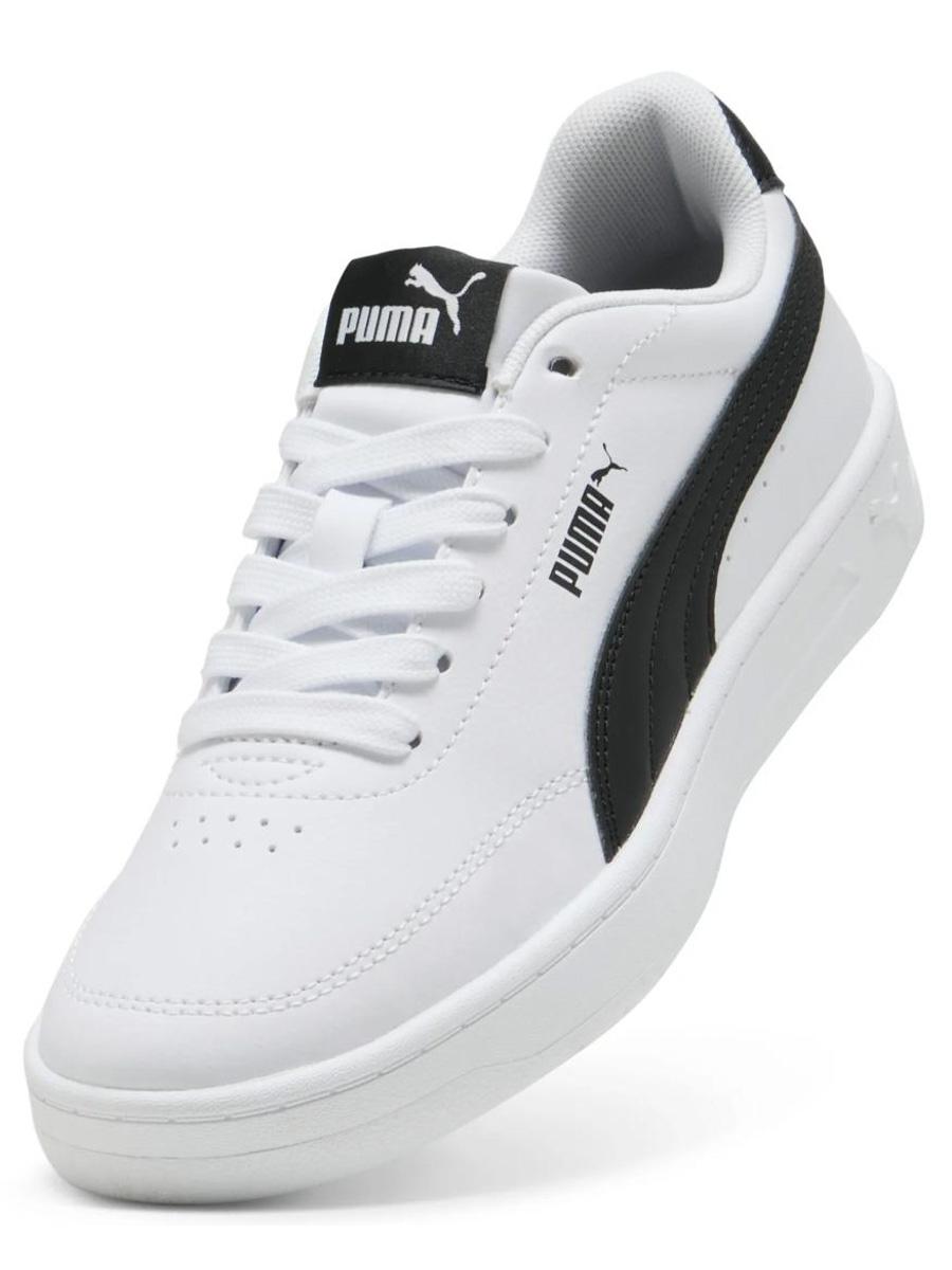Zapatilla Puma Court Classic Clean Bco/Negro Jr