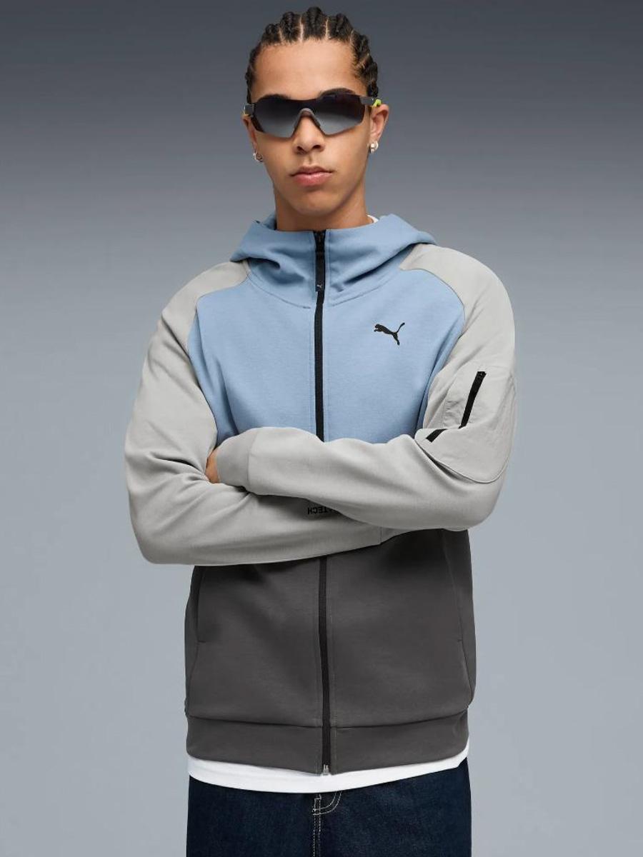 Chaqueta Puma Tech Fz M Azul/Gris