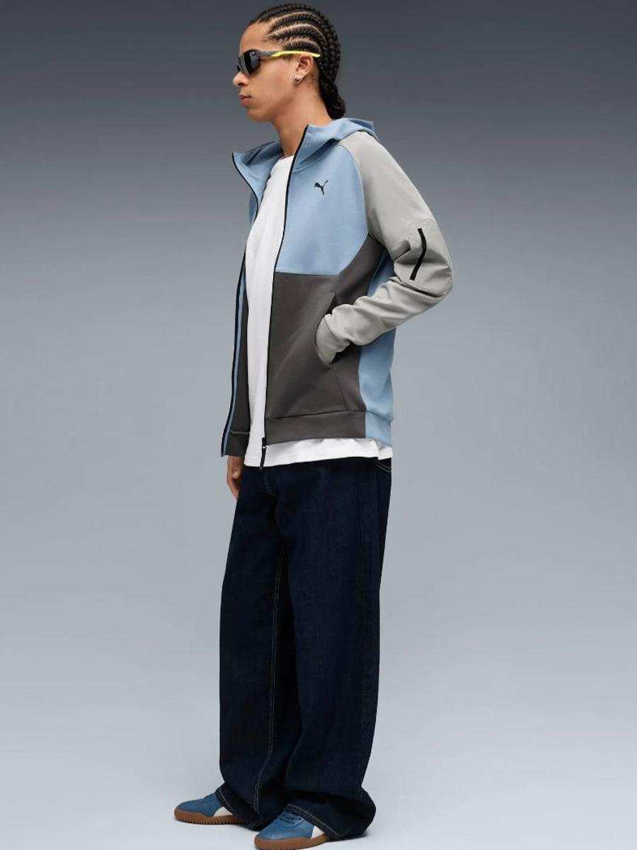 Chaqueta Puma Tech Fz M Azul/Gris